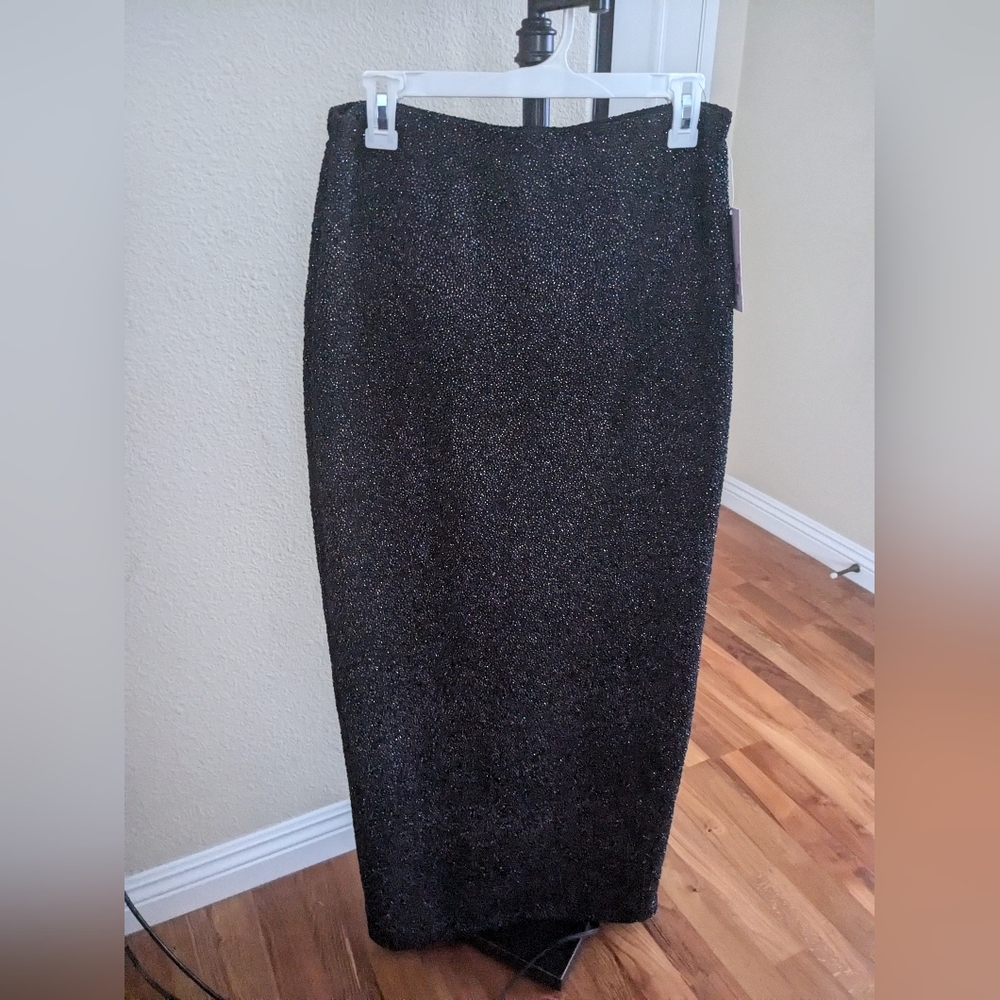 Women's Black Sparkly Maxi Skirt